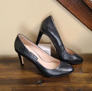 Nine West Leather Black Heels 7